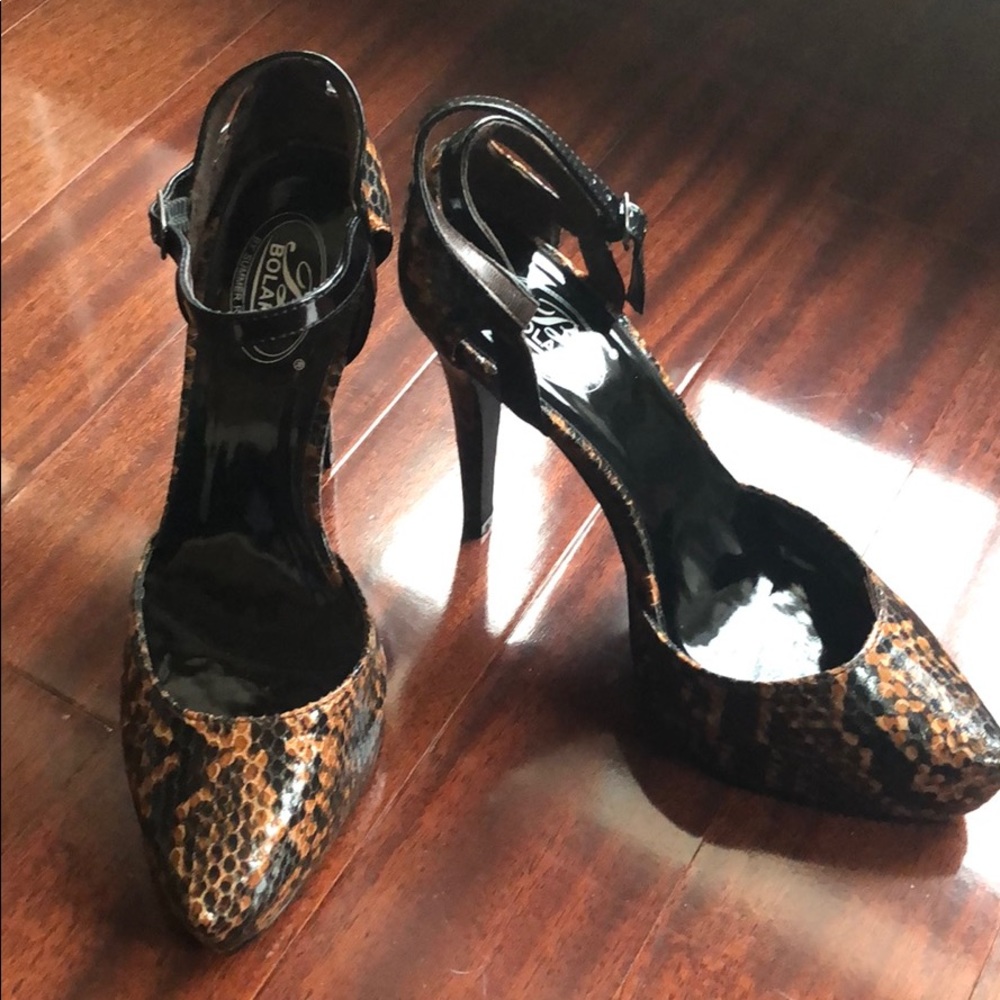 Faux snake Bolaro Heels